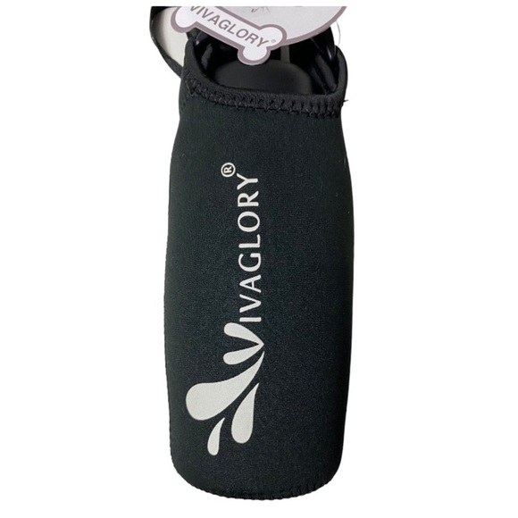 NWT Vivaglory Dog Water Bottle & Black Neoprene Carrier Set - Picture 13 of 15